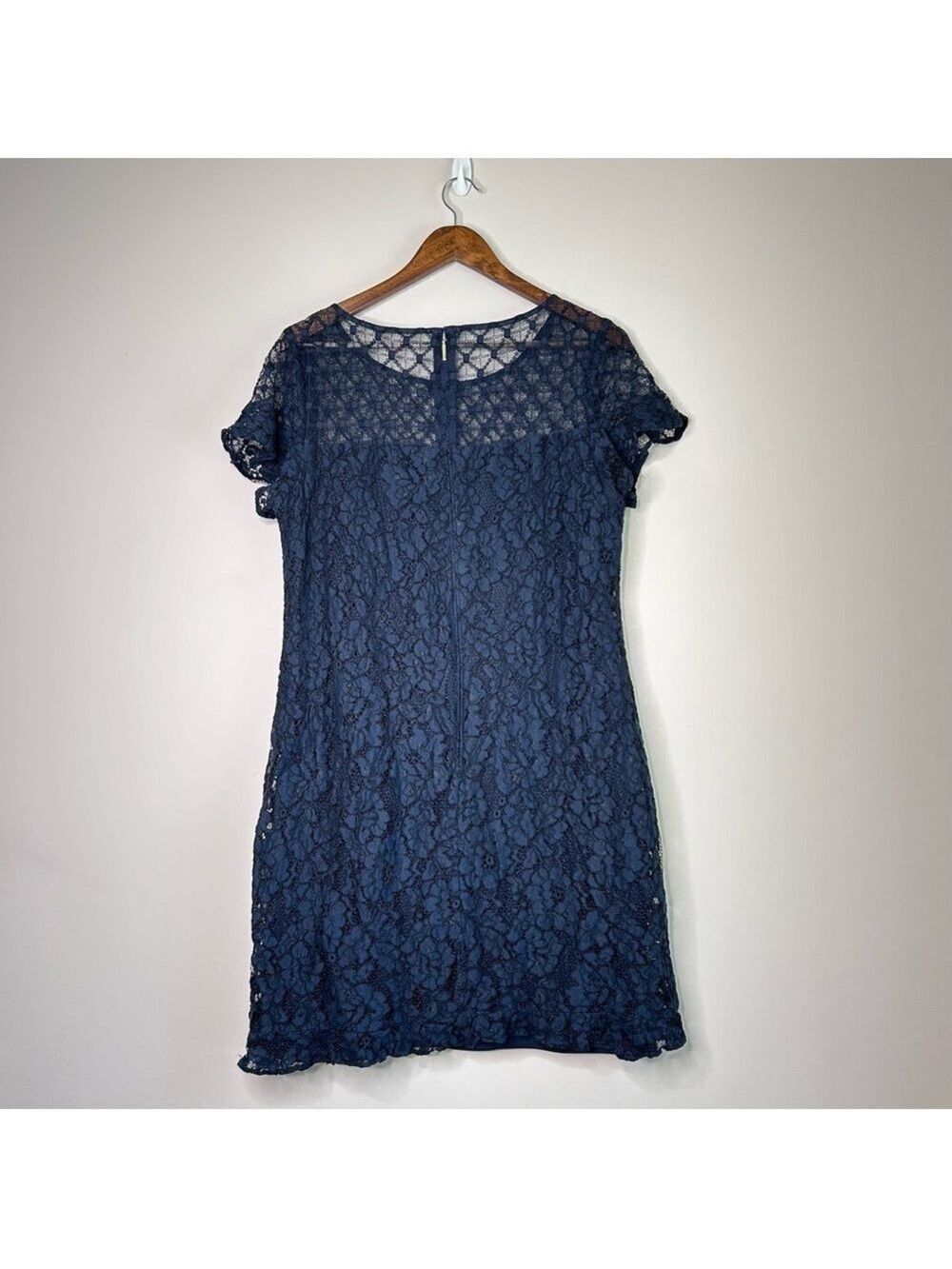 Karl Lagerfeld Navy Blue Lace Dress Size 14